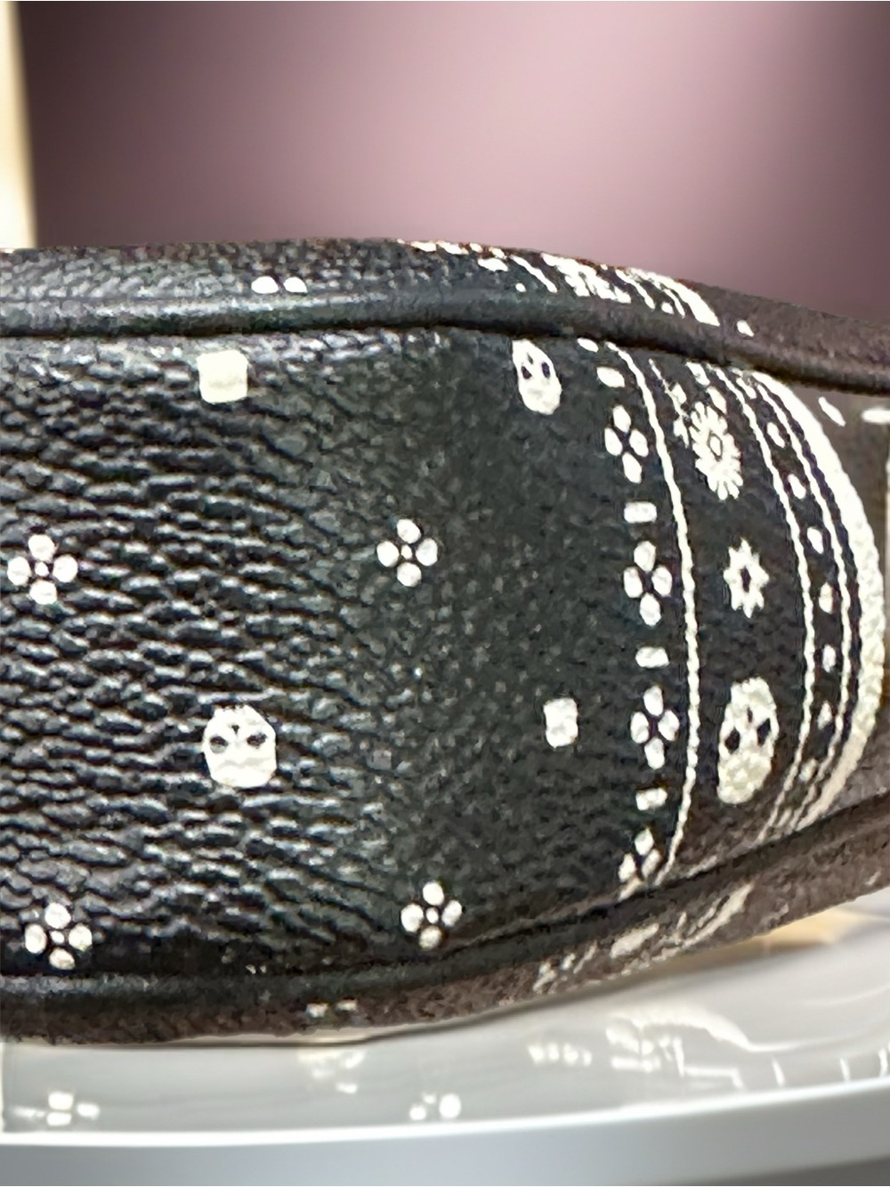 Coach Black Bandana-Print Leather Crossbody Camera Bag - Picture 9 of 10